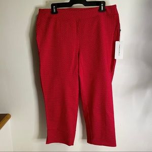 Carolina Belle Red Polka Dot Plus Size Capris